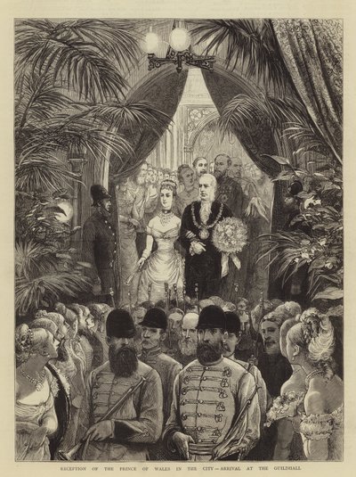 Accoglienza del Principe di Galles in città, arrivo alla Guildhall da Adrien Emmanuel Marie